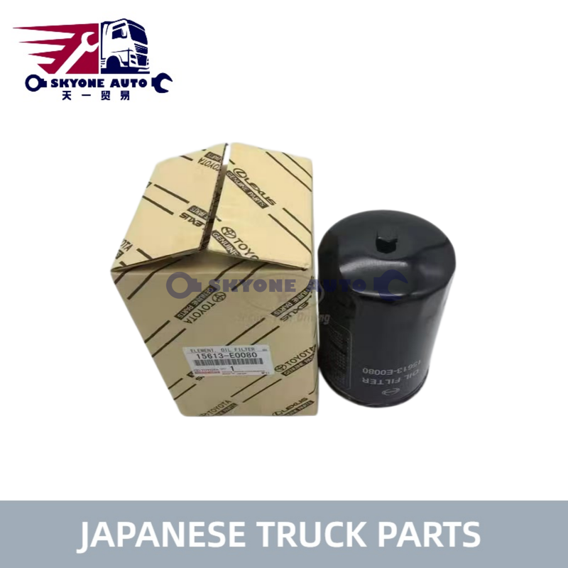 Japanese truck parts 15613-E0080 15613E0080 Oil Filter Element for HINO 300 /TOYOTA Truck Hino Engine Parts